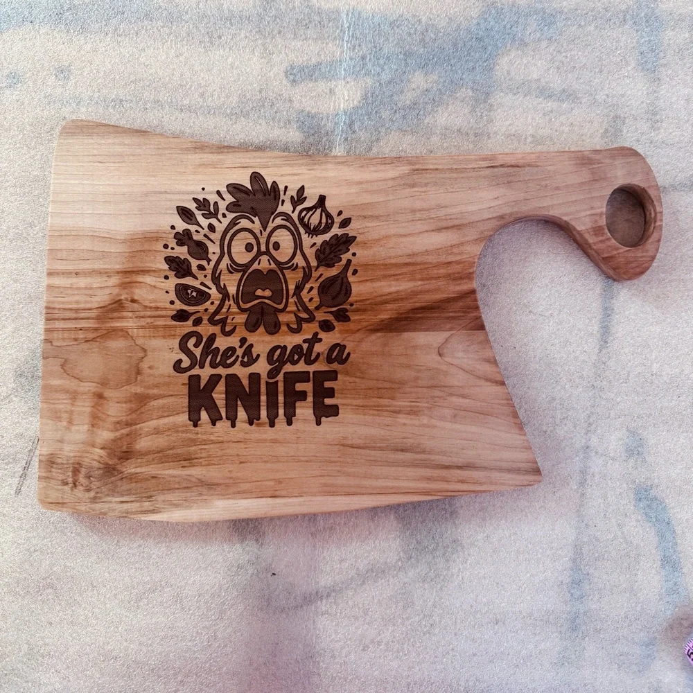 Knife Wooden Cutting Board